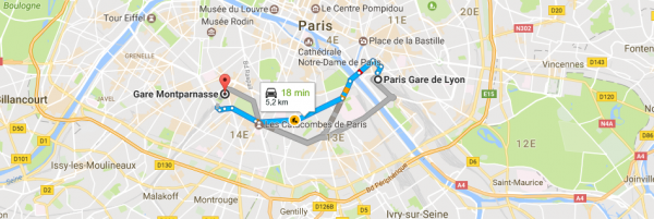 Taxi Gare Montparnasse Gare de Lyon